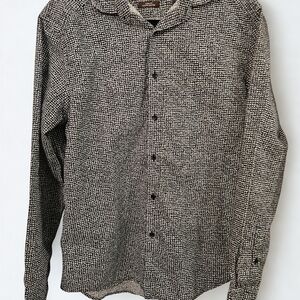 Black Brown 1826 Mens Monochrome Textured Shirt